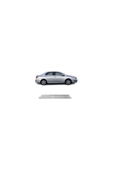 TOYOTA COROLLA 2007-2013 MODELLER ARASI KROM CAM ÇITASI 4 PARÇA PASLANMAZ ÇELİK ürün görseli 1