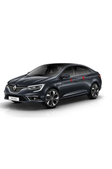 Renault Megane-4 2016 Ve Üzeri Krom Cam Çıtası Sedan 6 Parça Paslanmaz Çelik ürün görseli 1