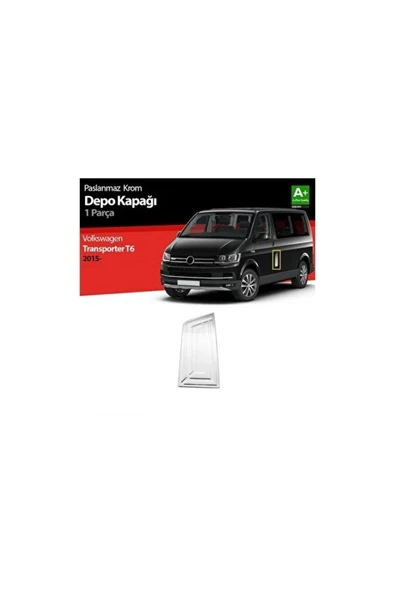 VW TRANSPORTER 2015 VE ÜZERİ MODELLER KROM DEPO KAPAĞI PASLANMAZ ÇELİK ürün görseli 1