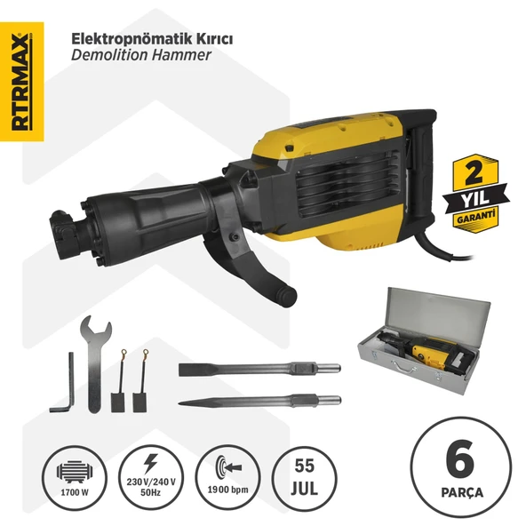 RTM2765 Elektropnömatik Sds Hex Kırıcı 1700 W 55 Jul ürün görseli 1