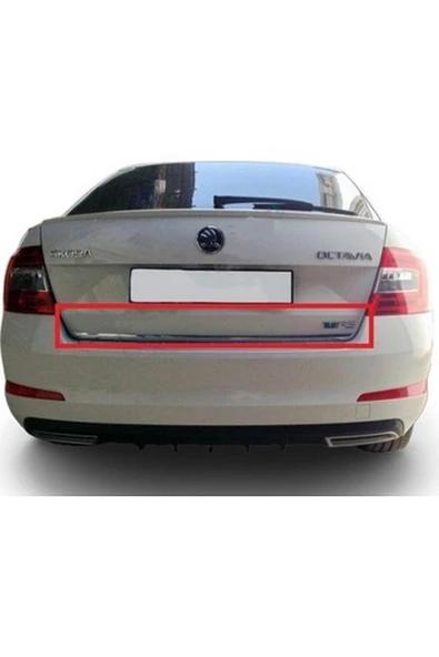 Skoda Octavia A7 2013 Ve Üzeri Krom Bagaj Alt Çıtası Paslanmaz Çelik ürün görseli 1