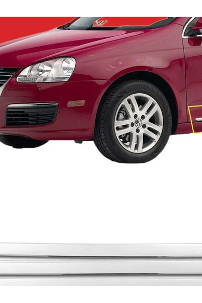 VW JETTA 2005-2010 MODELLER ARASI KROM CAM ÇITASI 4 PARÇA PASLANMAZ ÇELİK ürün görseli 1