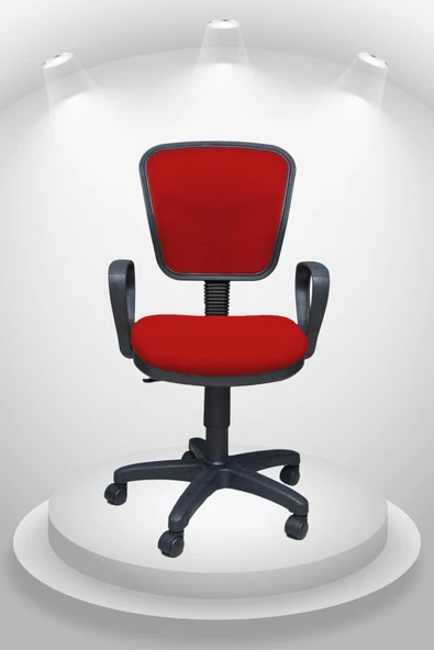 Porziyon Depar Ofis Büro Öğrenci Çalışma Koltuğu - Kırmızı ürün görseli 1