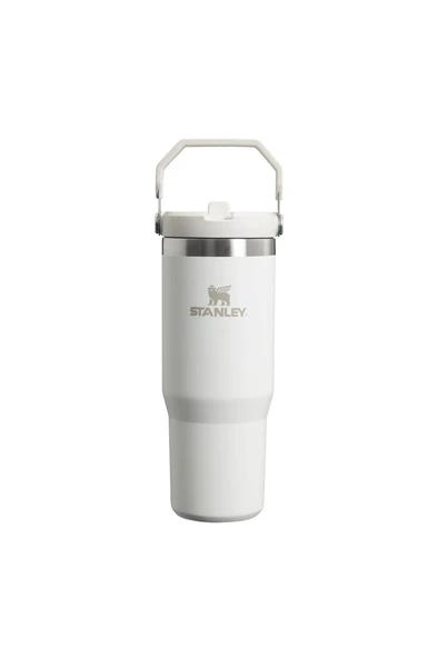 Stanley The Iceflow Flip Straw Beyaz 0.89 lt Pipetli Termos Bardak ürün görseli 1