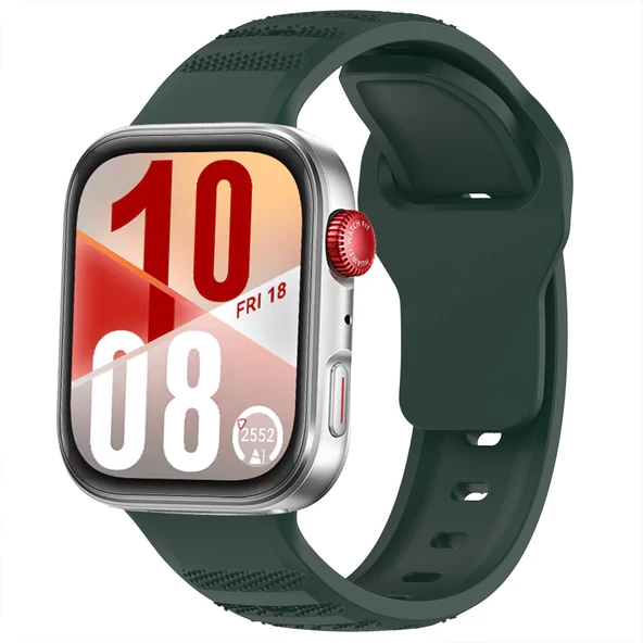 Huawei Watch Fit 4 Fit 4 Pro İle Uyumlu Yumusaş Soft Silikon Kordon Kayış  Haki ürün görseli 1