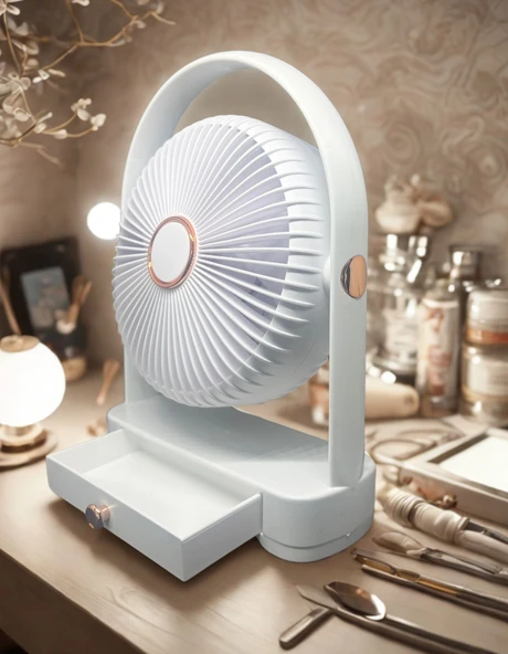 YS2235 Taşınabilir Masaüstü Beyaz Usb Fan 4