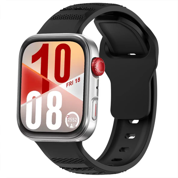 Huawei Watch Fit 4 Fit 4 Pro İle Uyumlu Yumusaş Soft Silikon Kordon Kayış  Siyah ürün görseli 1