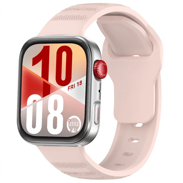 Huawei Watch Fit 4 Fit 4 Pro İle Uyumlu Yumusaş Soft Silikon Kordon Kayış  Pudra ürün görseli 1