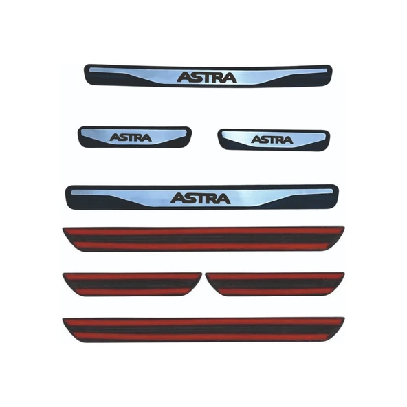 Astra G Kapı Eşiği 1998-2004 New Krom Kapı Eşiği 4 Parça Paslanmaz Çelik - Resim 2