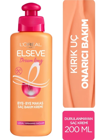 L'Oréal Paris Elseve Dream Long Bye-Bye Makas Saç Bakım Kremi 200 ml ürün görseli 1