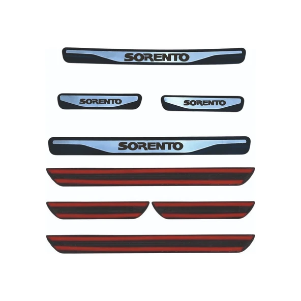 Sorento Kapı Eşiği 2004-2009 New Krom Kapı Eşiği 4 Parça Paslanmaz Çelik - Resim 2
