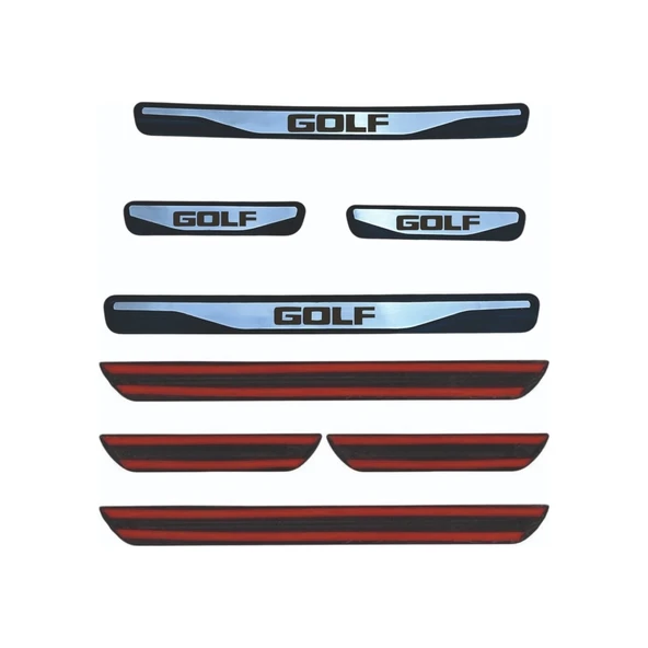 Golf 6 Kapı Eşiği 2010-2013 New Krom Kapı Eşiği 4 Parça Paslanmaz Çelik - Resim 2