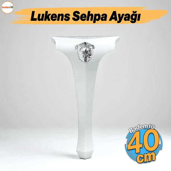 Lukens Beyaz Gümüş Sehpa Masa Ayakları 40 cm Plastik Ayak Mobilya Zigon Çay Orta Sehpası Ayağı Sehpa ürün görseli 1