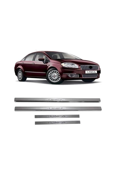 Otomotiv Fiat Linea Uyumlu Krom Kapı Eşiği 4 Parça 2007 Sonrası ürün görseli 1