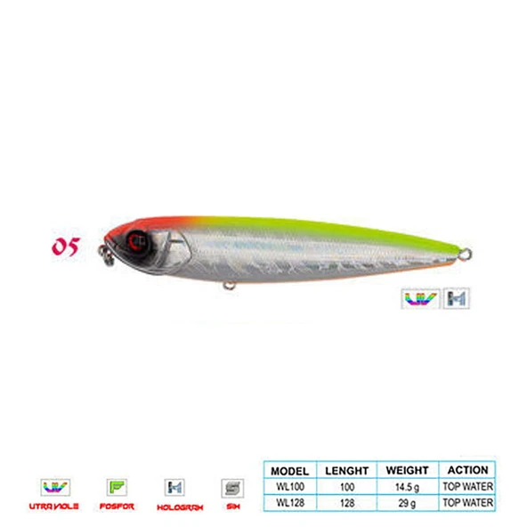 Wily PANCHO CL:05 100mm 14,5gr Top Water ürün görseli 1