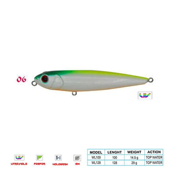 Wily PANCHO CL:06 100mm 14,5gr Top Water ürün görseli 1