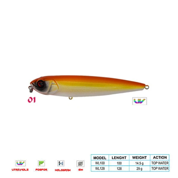 Wily PANCHO CL:01 100mm 14,5gr Top Water ürün görseli 1