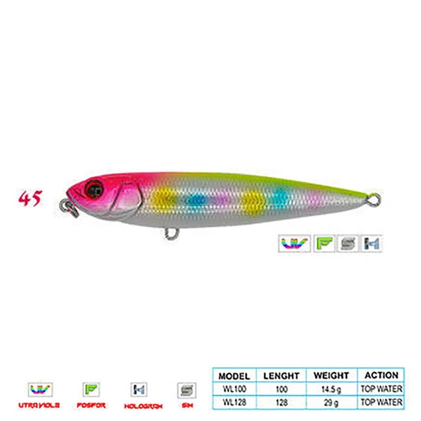 Wily PANCHO CL:45 100mm 14,5gr Top Water ürün görseli 1