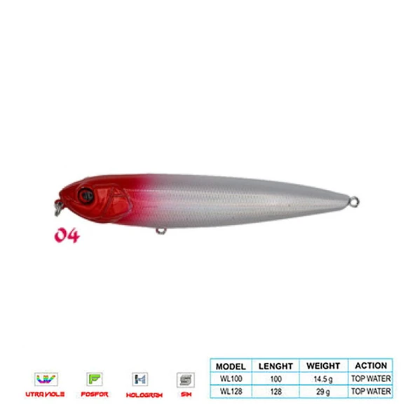 Wily PANCHO CL:04 100mm 14,5gr Top Water ürün görseli 1