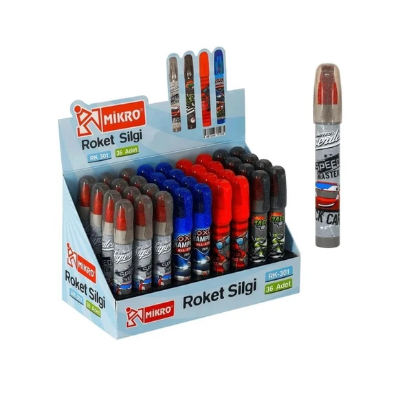 Mikro Rk-301 Roket Silgi 36'Lı ürün görseli 1