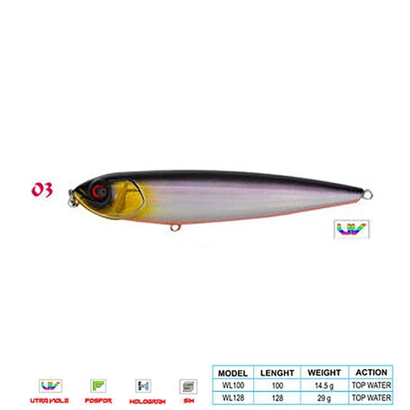 Wily PANCHO CL:03 100mm 14,5gr Top Water ürün görseli 1