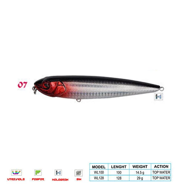 Wily PANCHO CL:07 100mm 14,5gr Top Water ürün görseli 1
