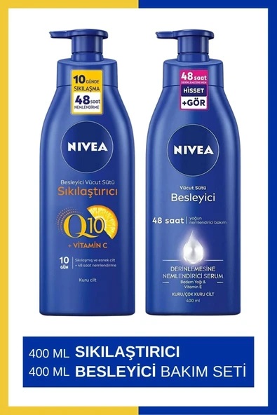 Q10 Sıkılaştırıcı Vücut Sütü 400 ml & Vücut Sütü Besleyici 400ml ürün görseli 1