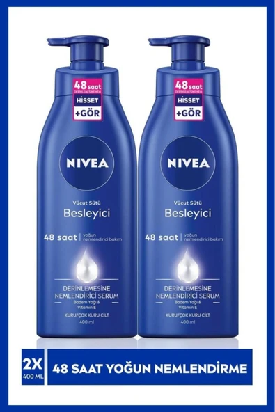 Yoğun Besleyici Vücut Sütü 400ml, Çok Kuru Ciltler, Hyaluron, Derin Nemlendirici Vücut Bakım, X2Adet ürün görseli 1