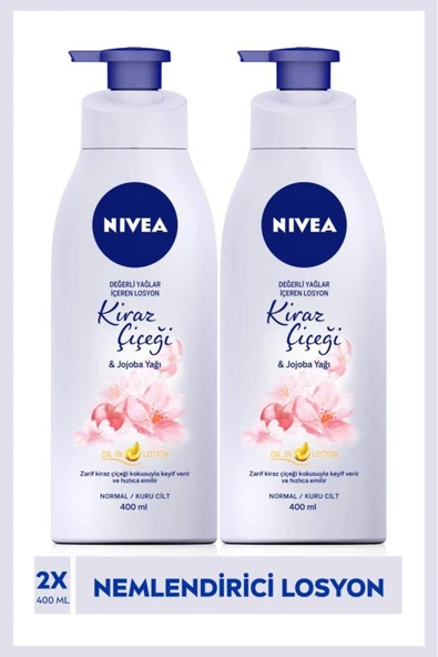 Değerli Yağlar Içeren Vücut Losyonu 400ml, Kiraz Çiçeği, Jojoba Yağı, Normal Ve Kuru Ciltler ürün görseli 1