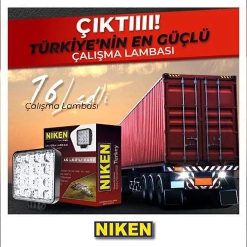 Niken 0520010201  Calısma Lambası 16 Ledli Kare ürün görseli 1