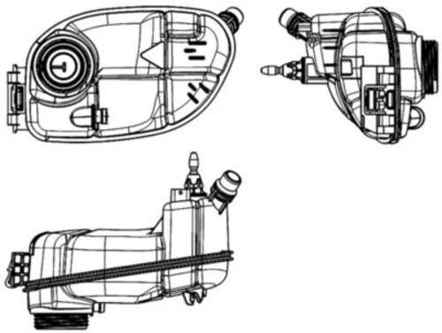Mahle-knecht-behr Crt65000s Radyatör Yedek Su Deposu X156 13 W176 13 18 W246 11 18 C117 13 17 2465000049 ürün görseli 1