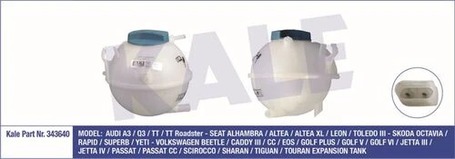 Kale 343640 OTO Radyatör  Radyatör Yedek Su Deposu Golf V VI Jetta III IV Passat Cc Scırocco Tiguan Caddy III / A3 / Leon Kapaklı ürün görseli 1