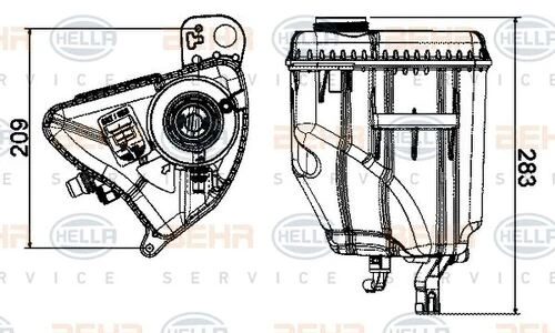 KNECHT CRT3000S Yedek Su Deposu F07 F10 N55 B30 A (Eno:8Ma376702184) ürün görseli 1