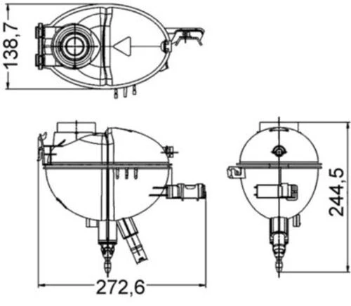 Mahle-knecht-behr Crt209000s Radyatör Yedek Su Deposu W204 07 14 S204 07 14 C218 11 17 W212 09 15 C207 09 15 2045000049 2045000049 ürün görseli 1