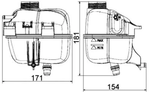 Mahle-knecht-behr Crt87001s Yedek Su Deposu Mini R55 Lcı R55 R57 R59 17137823626 ürün görseli 1