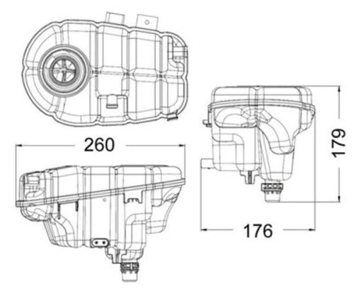 Mahle-knecht-behr Crt60000s Radyatör Yedek Su Bidonu Audi A6 11 18 A7 11 18 A8 10 16 4g0121403d 4g0121403d ürün görseli 1