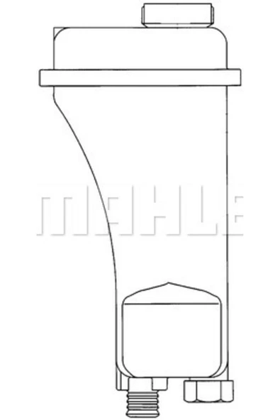KNECHT CRT51000S Yedek Su Deposu (140×300×85) E36 E39 M50 B20 (206S1) (Eno:8Ma376705401) ürün görseli 1