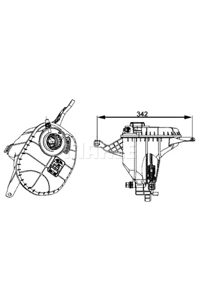 KNECHT CRT29001S Yedek Su Deposu F10 F01 F02 F03 N52 B30 A-Af-B-Bf (Eno:8Ma376704004) ürün görseli 1