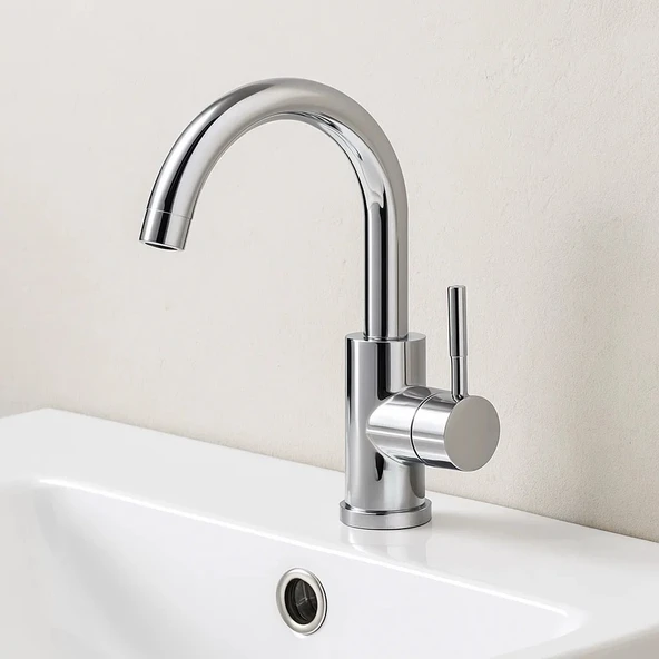 Lavabo Bataryası musluğu  Çift Su Girişli 5 Yıl Garantili  paslanmaz pirinç musluk ürün görseli 1
