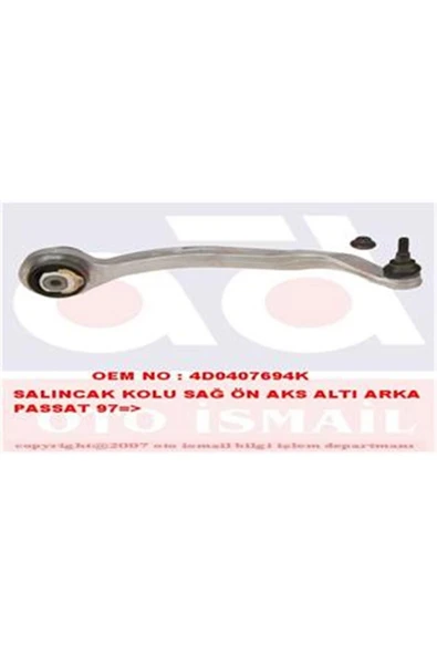 TRW JTC350 Salıncak Kolu Sağ A4-a6-a8-superb I-passat 8e0407694q-4d0407694h-8e0407694k-8e0407694-8d0498998-8d04 ürün görseli 1