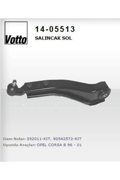 Votto 14 -5513 Salıncak Sol Corsa B 97- Combo Tigra 93-01 Rotilli ürün görseli 1