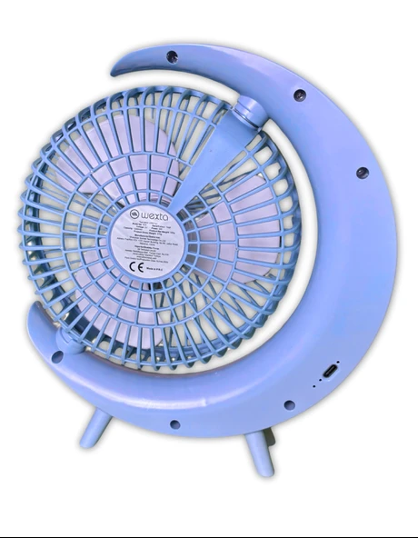 S24 Taşınabilir Masaüstü Mavi Usb Fan - Resim 4