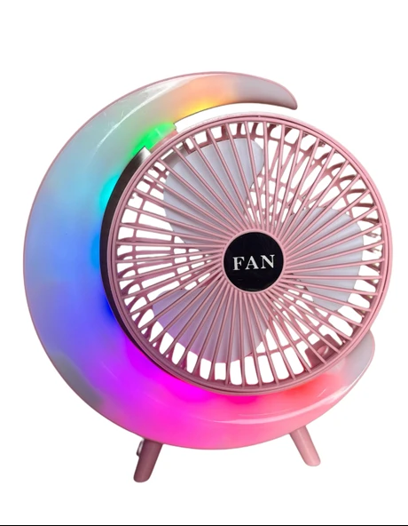 S24 Taşınabilir Masaüstü Pembe Usb Fan ürün görseli 1