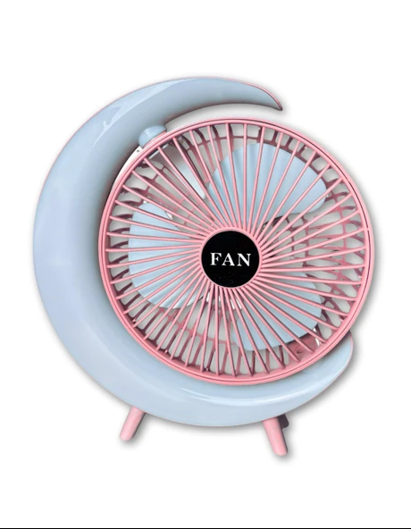 S24 Taşınabilir Masaüstü Pembe Usb Fan - Resim 2