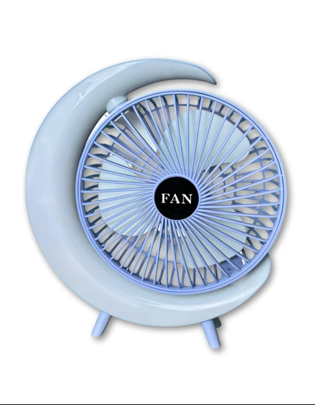 S24 Taşınabilir Masaüstü Mavi Usb Fan - Resim 2