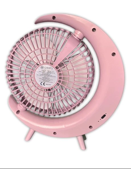S24 Taşınabilir Masaüstü Pembe Usb Fan - Resim 4