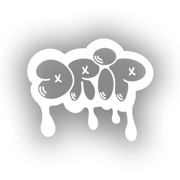 Graffiti Drip Araba Sticker 17x17 Cm Beyaz ürün görseli 1