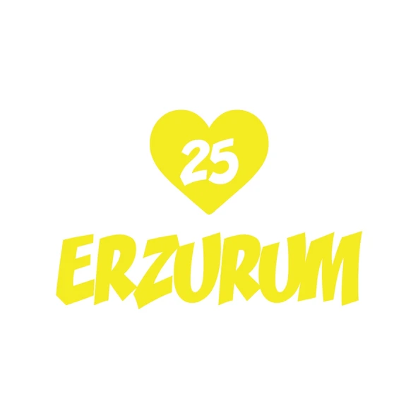 Kalpli 25 Erzurum Araba Sticker  17x17 Cm Sarı ürün görseli 1