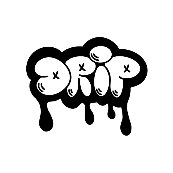 Graffiti Drip Araba Sticker 17x17 Cm Siyah ürün görseli 1