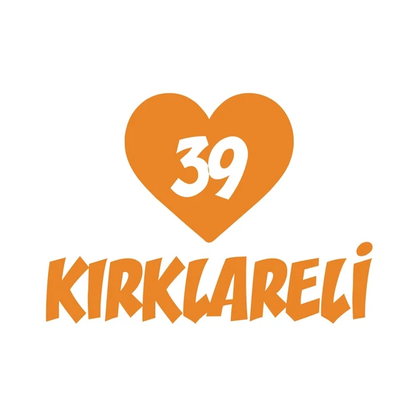 Kalpli 39 Kırklareli Araba Sticker 17x17 Cm Turuncu ürün görseli 1